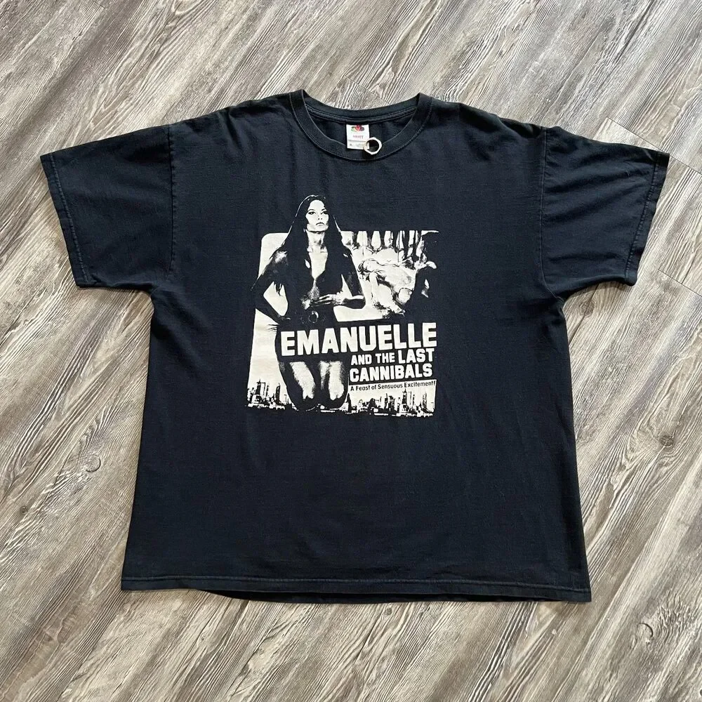 RARE Vintage Emanuelle and the Last Cannibals Exploitation Movie Shirt - Picture 1 of 9
